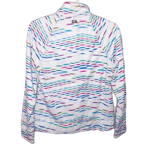 Fila multicolor neon rainbow performance quarter zip top size S - Picture 2 of 13